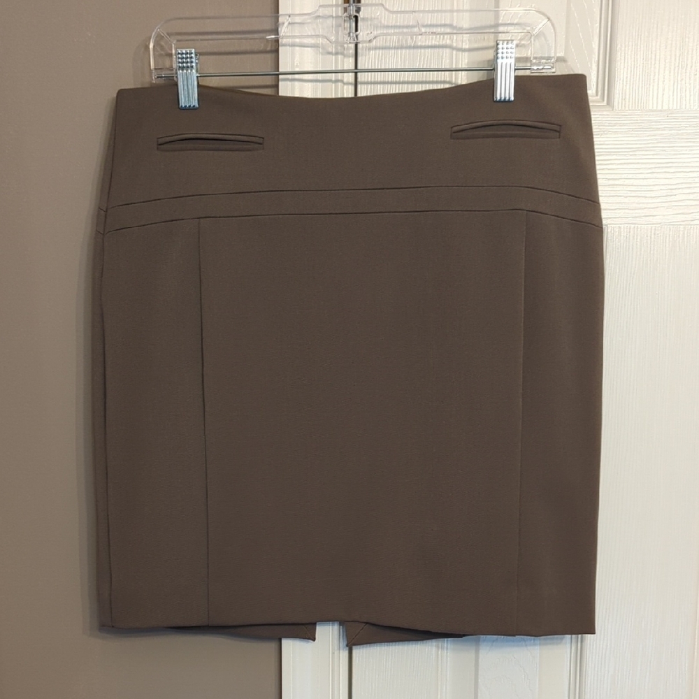 Express Elegant Taupe Mini Pencil Skirt Wear To Work